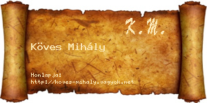 Köves Mihály névjegykártya